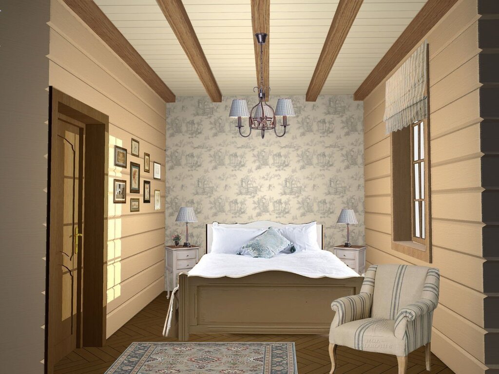 Options for interior finishing of a wooden house 17 фото