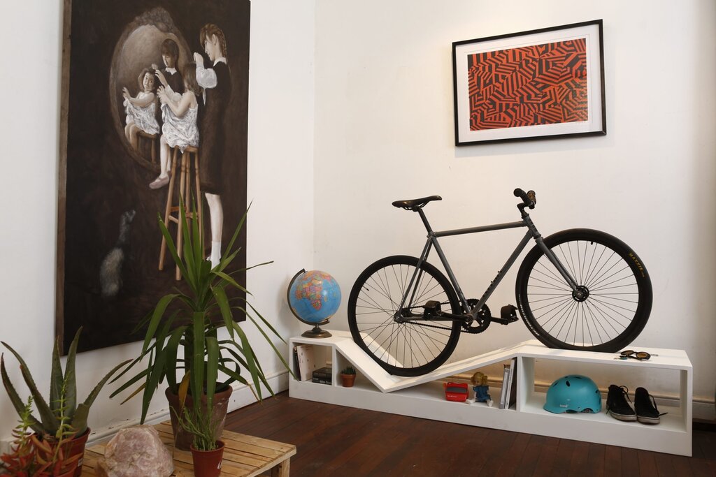 Bicycle on the wall