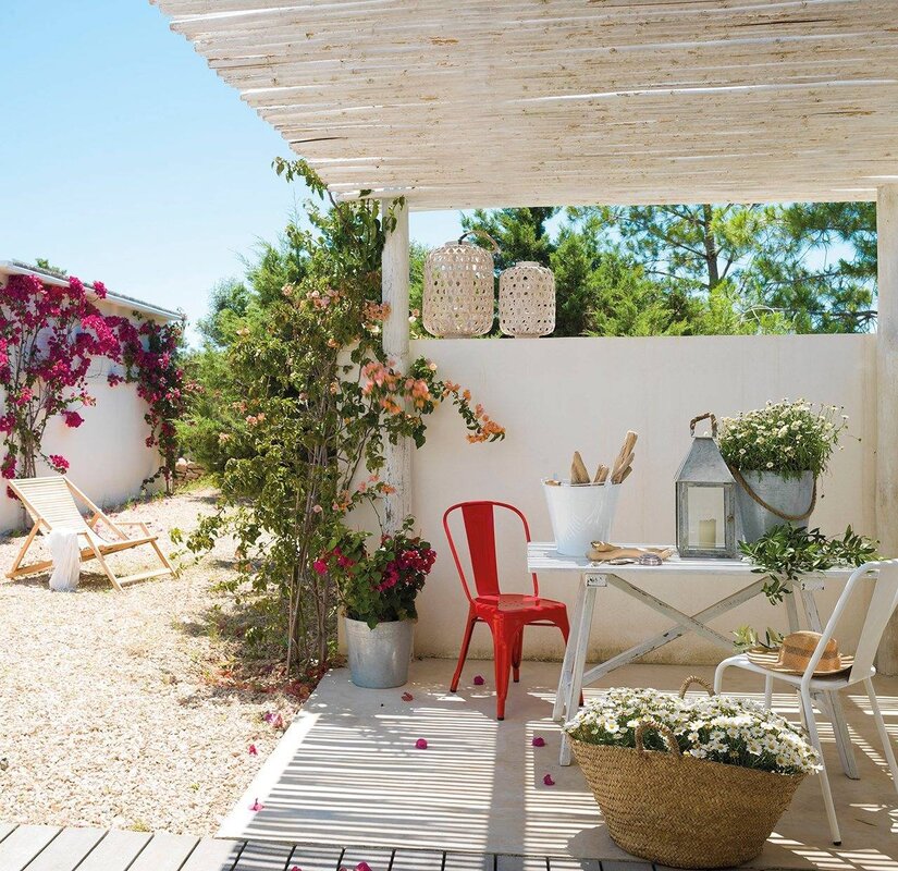 A veranda in the Mediterranean style