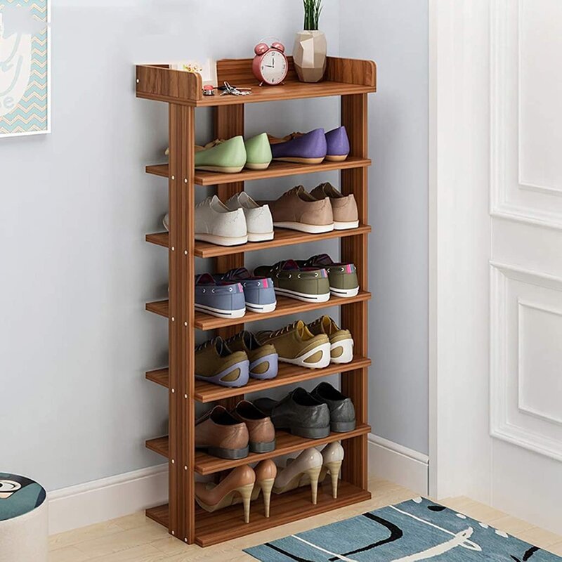 Vertical shoe rack for the hallway