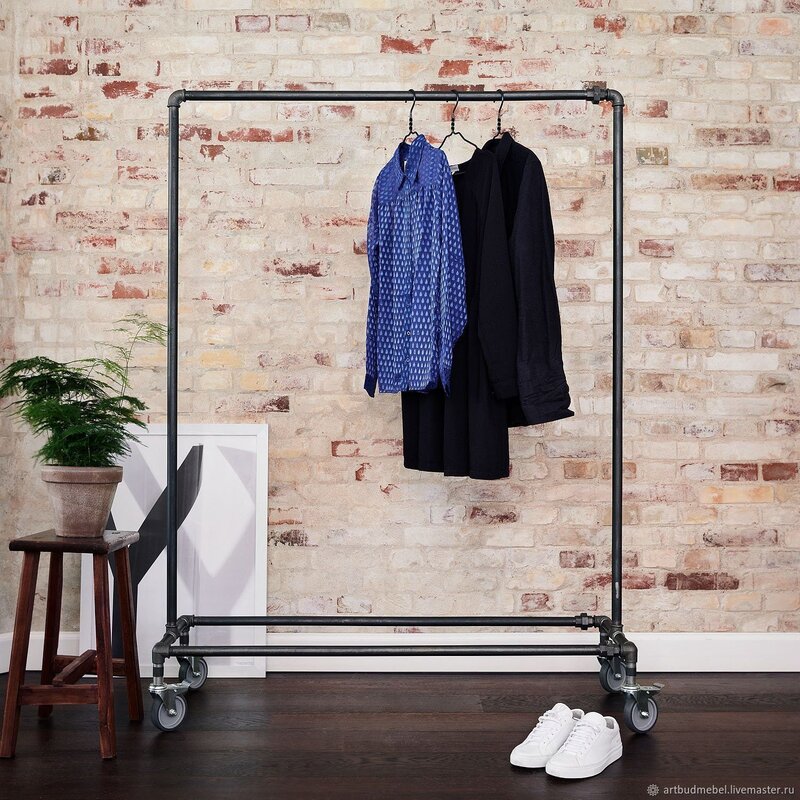 Loft-style clothing rack 25 фото