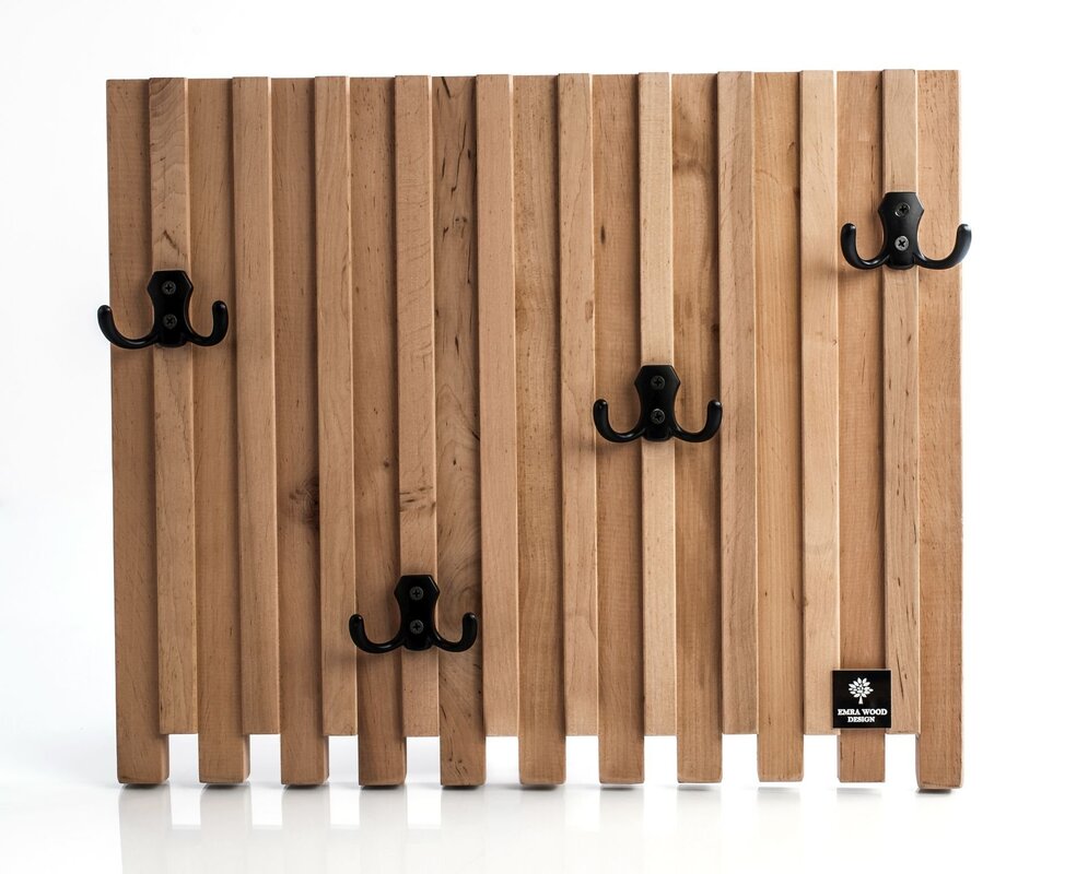 A rack made of slats for the hallway