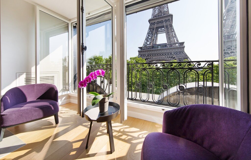 View from the window of the Eiffel Tower