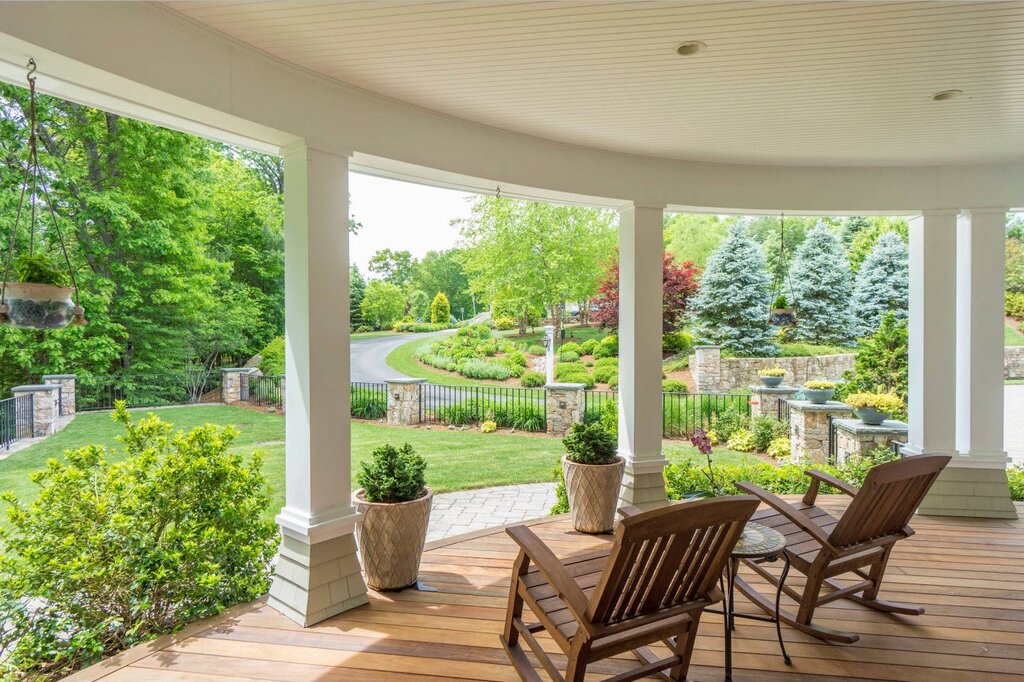 View of the garden from the window