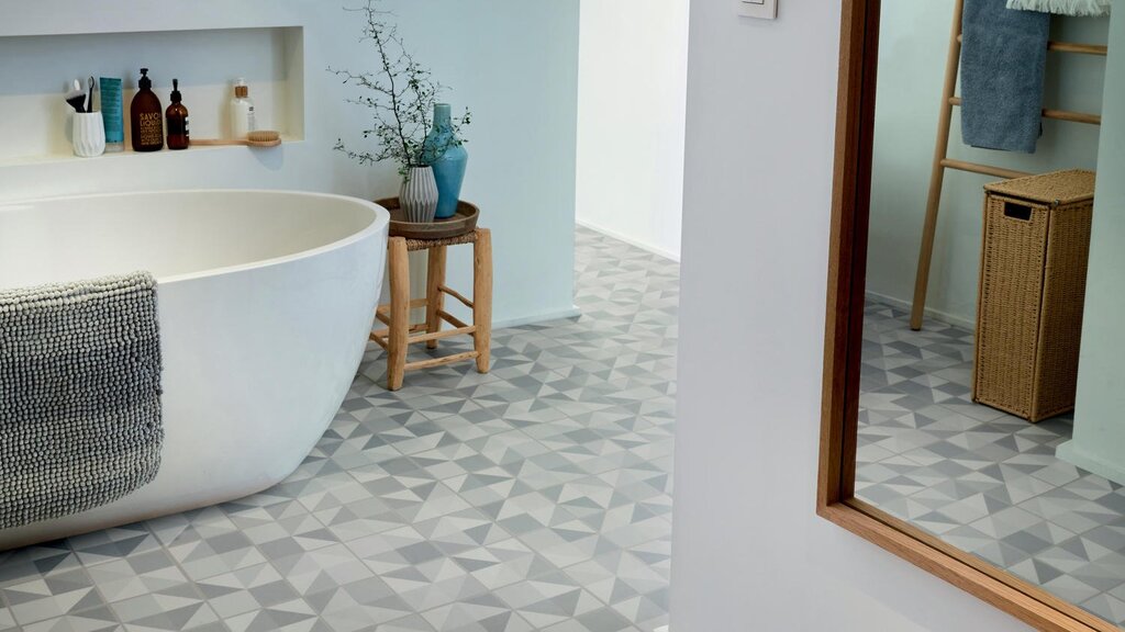 Vinyl flooring in the bathroom