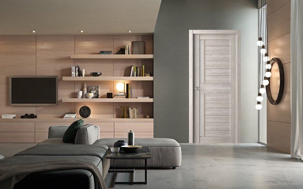 Tall doors in the apartment interior