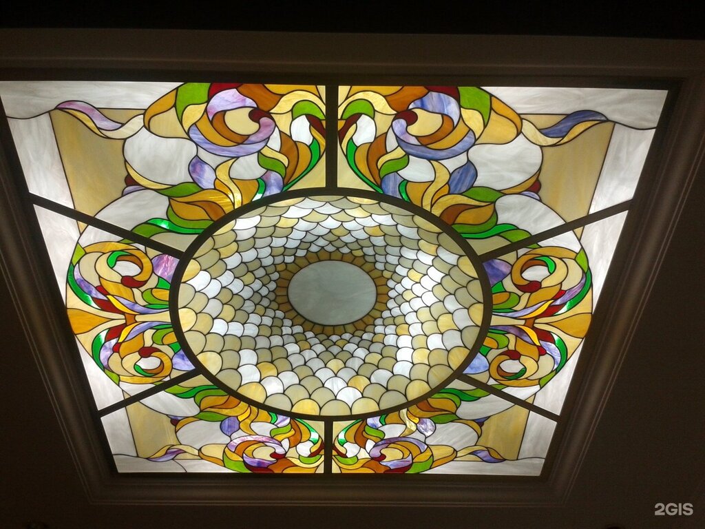 Stained glass doors