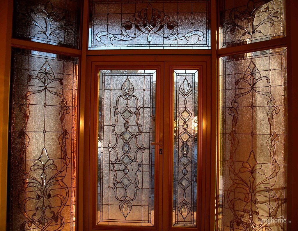 Stained glass windows in the apartment