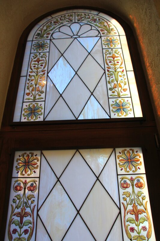 Stained plastic windows