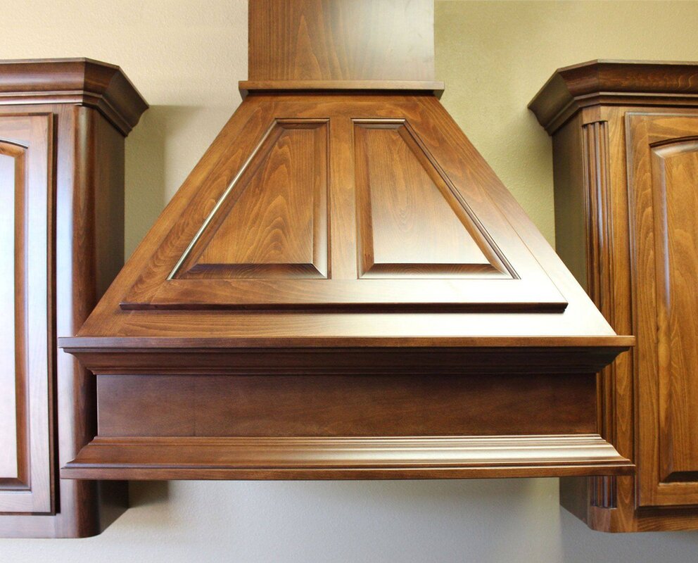 Wooden kitchen hood