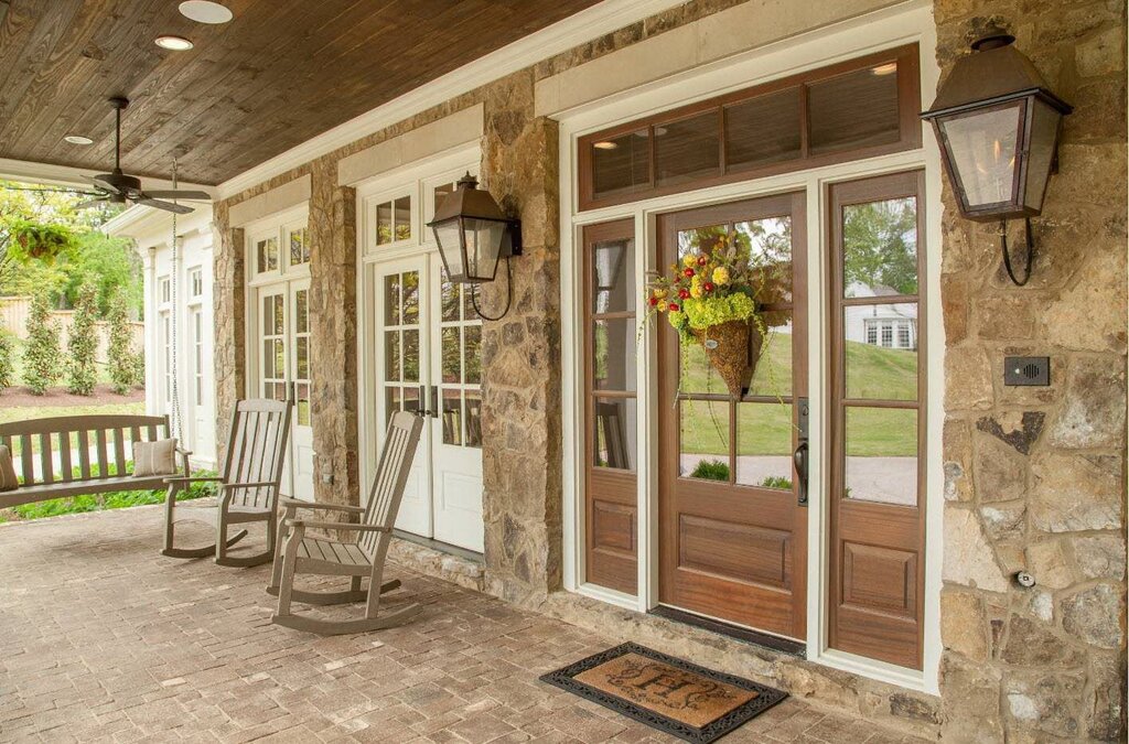 Entrance door to the veranda