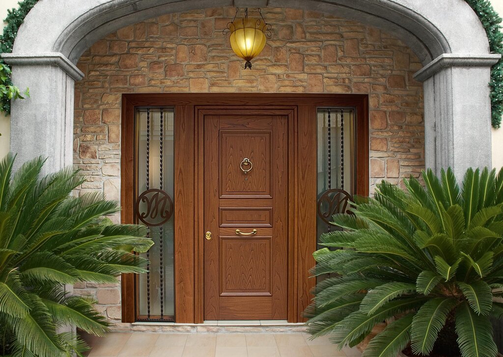 The entrance door to a private house