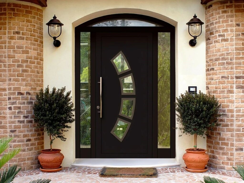 Entrance doors to a country house