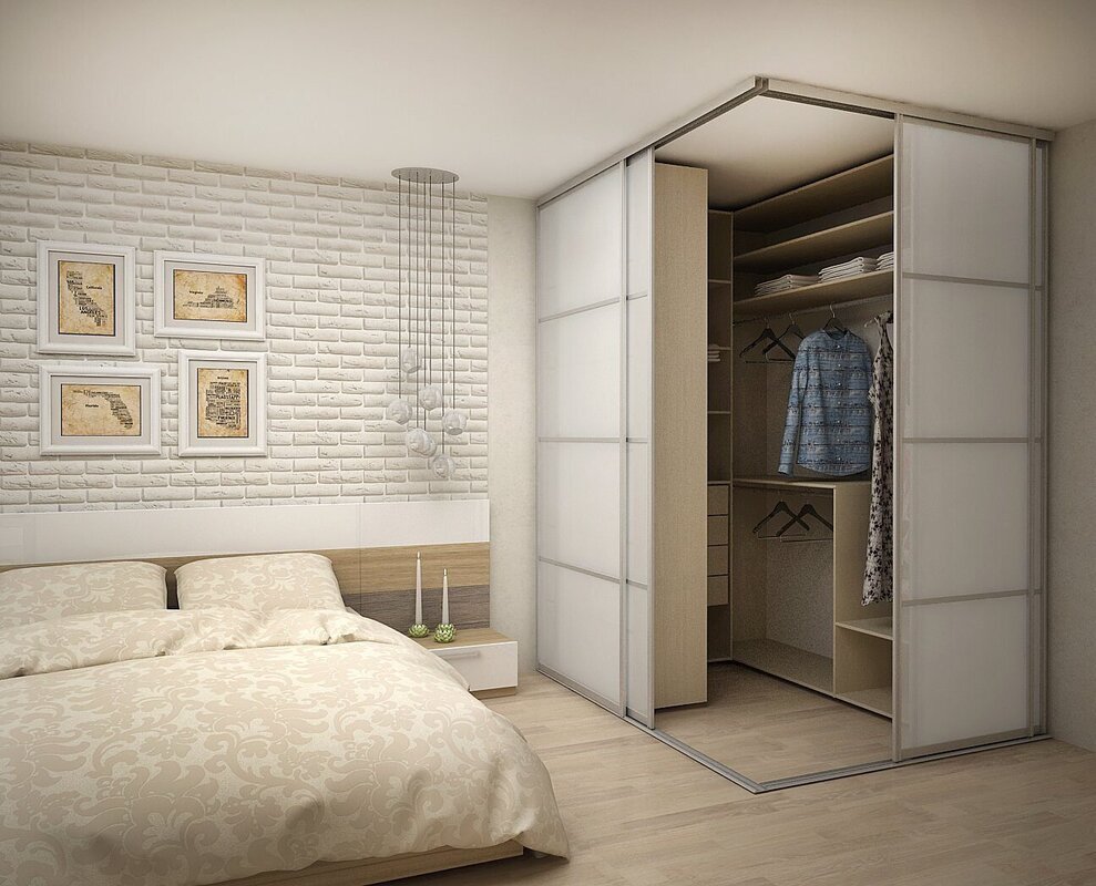 Spacious wardrobe for the bedroom