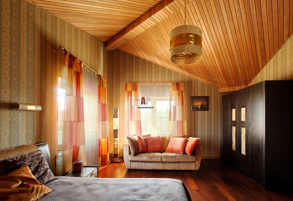 Interior wall finishing at the dacha