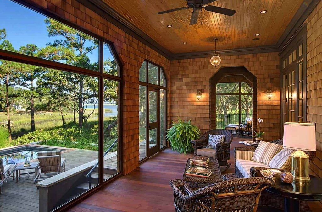 Interior finishing of the veranda