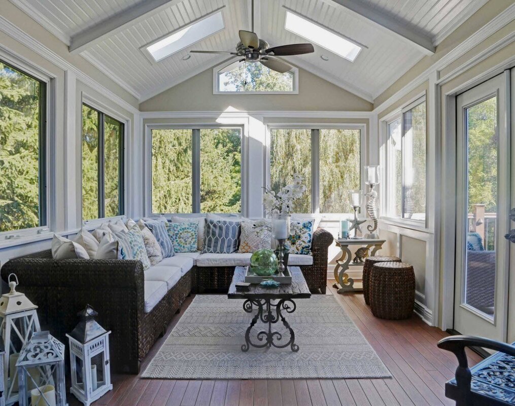 Interior finishing of the veranda in a private house