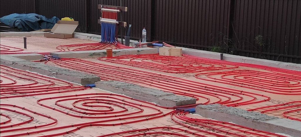 Water underfloor heating turnkey 50 фото