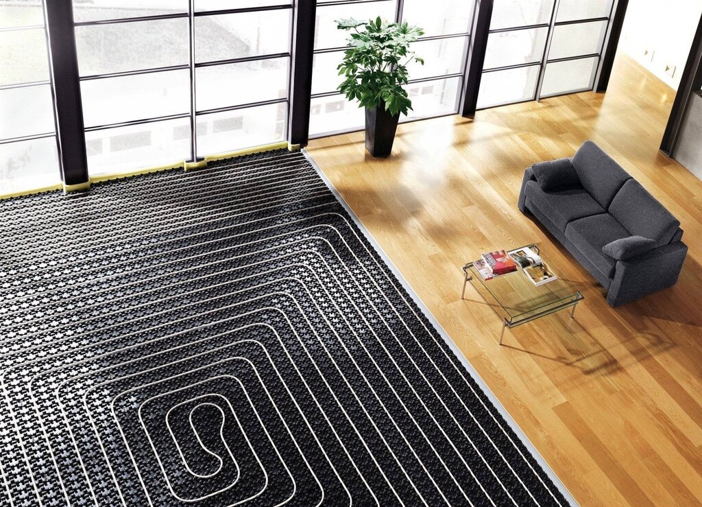 Air underfloor heating