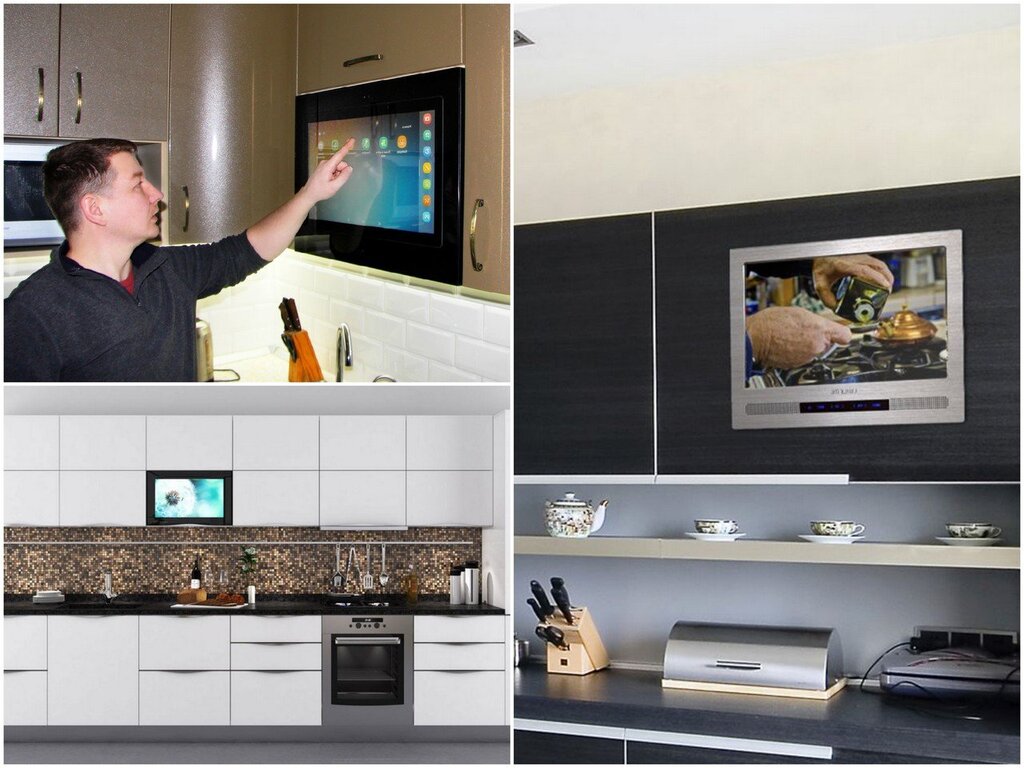 Built-in kitchen TV