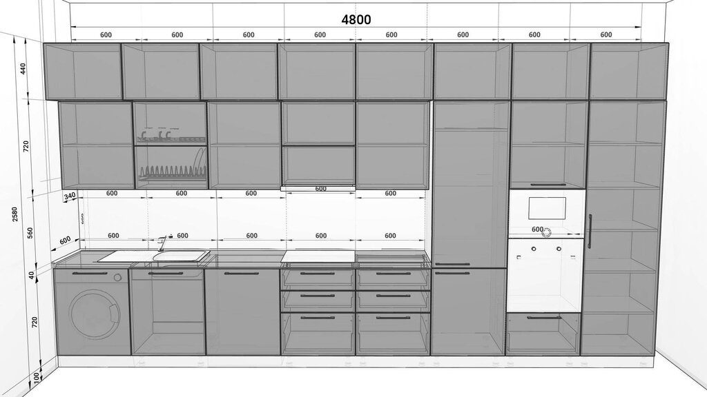 Built-in kitchen furniture