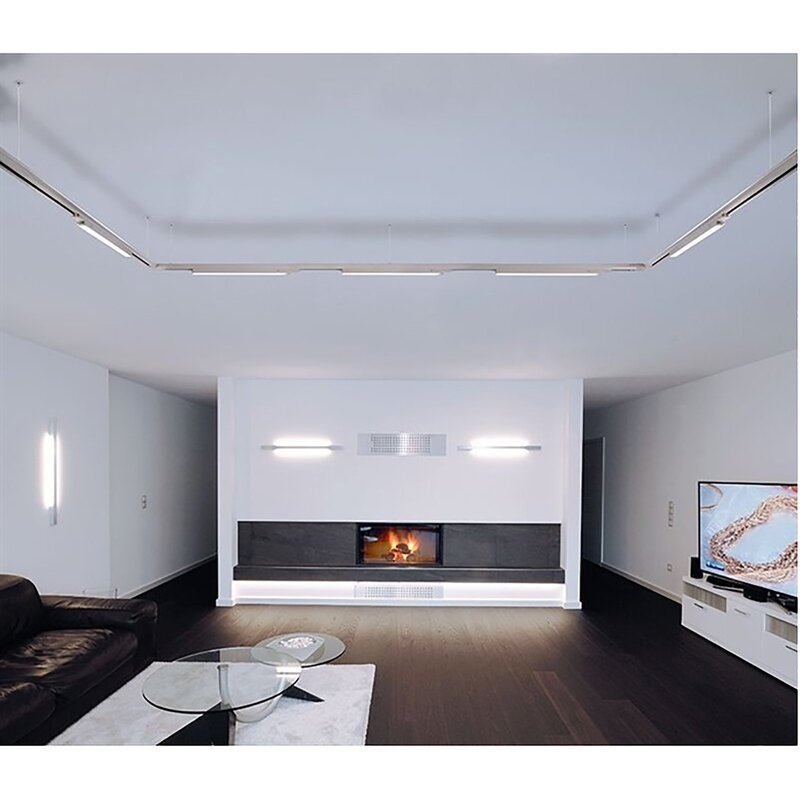 Built-in LED strip in the ceiling