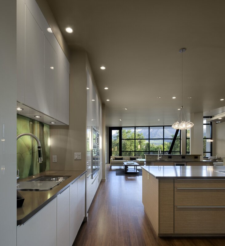 Built-in lights in the kitchen