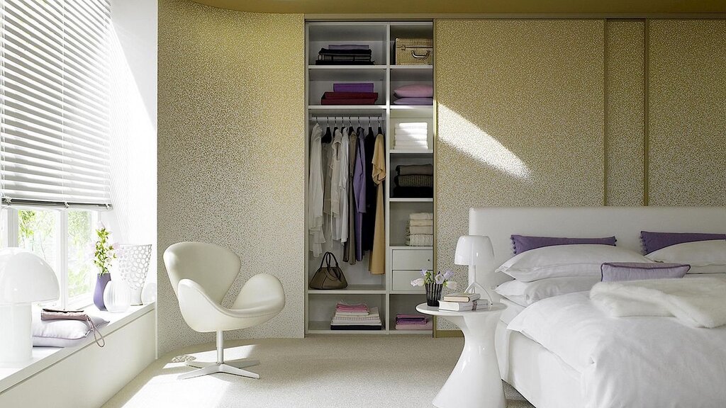 Built-in wardrobe in the bedroom