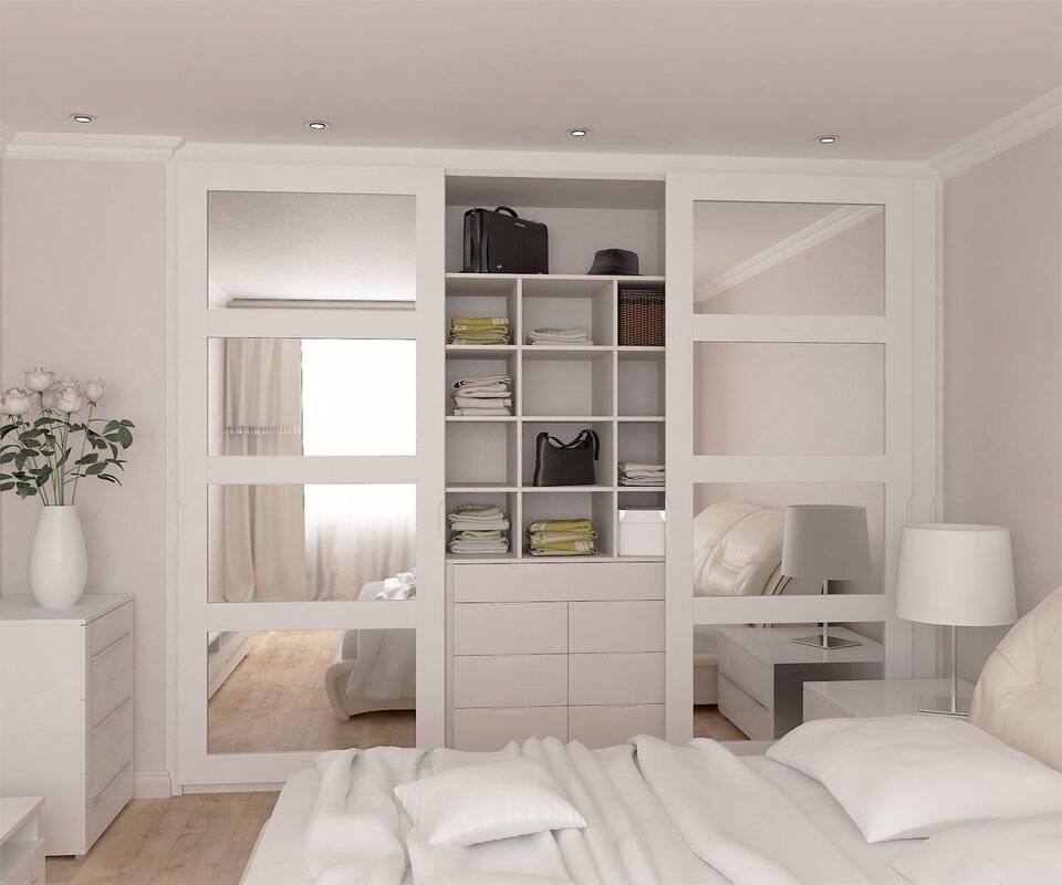 Built-in wardrobe in the room