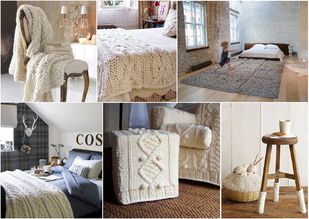 Knitted interior items