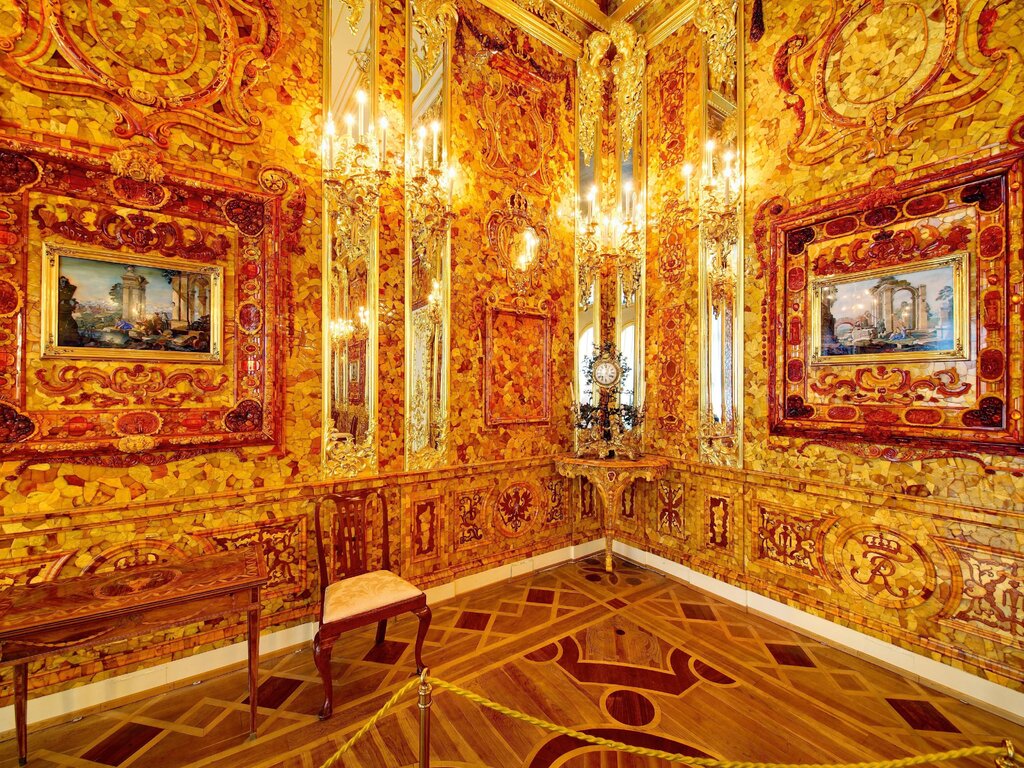 The Amber Room in the Catherine Palace