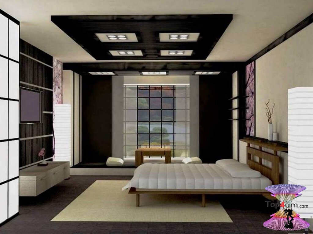 Japanese style in bedroom interior