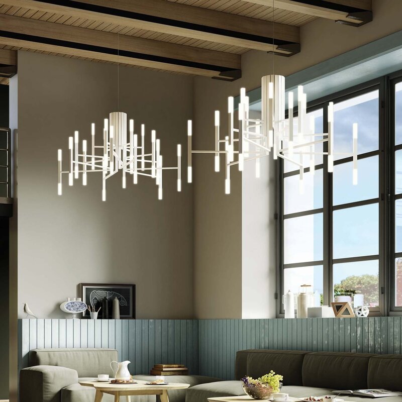 A bright chandelier for the living room