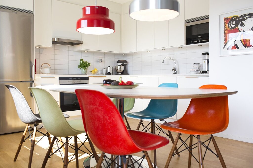 Bright chairs for the kitchen