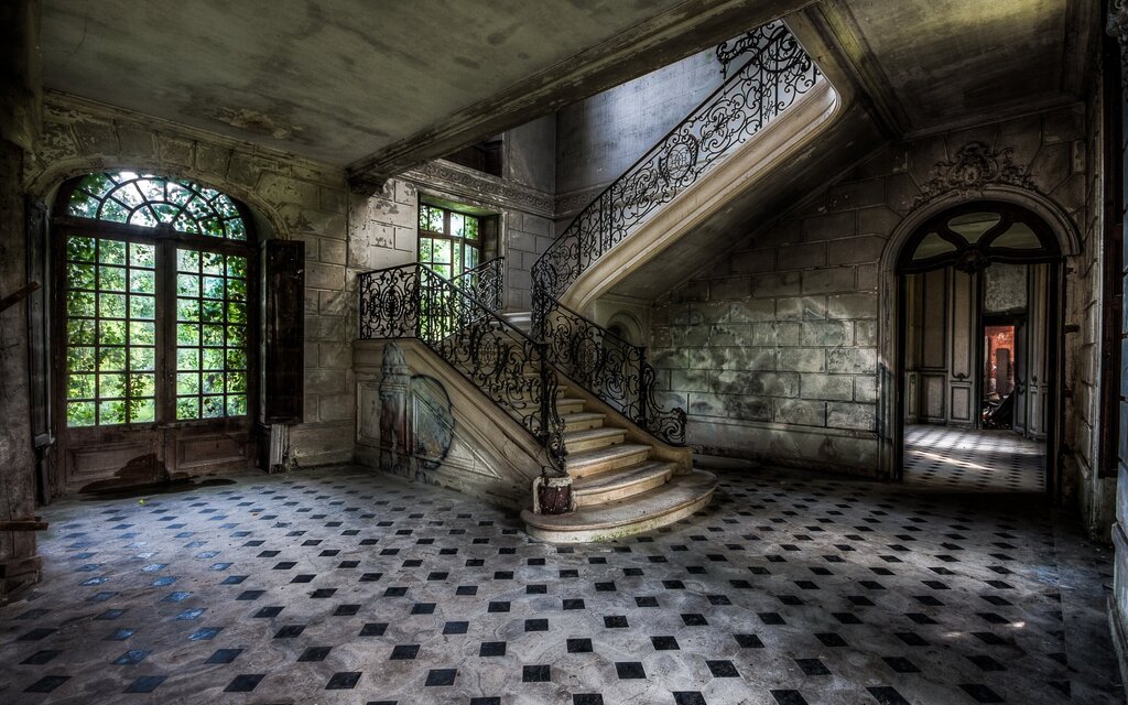 Abandoned castle inside