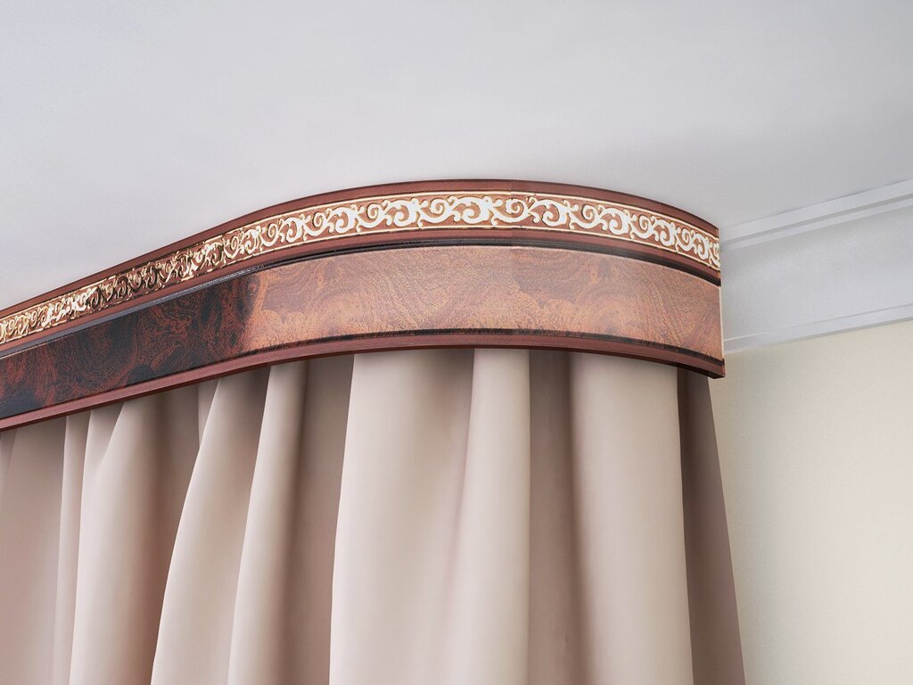 Rounded curtain rods