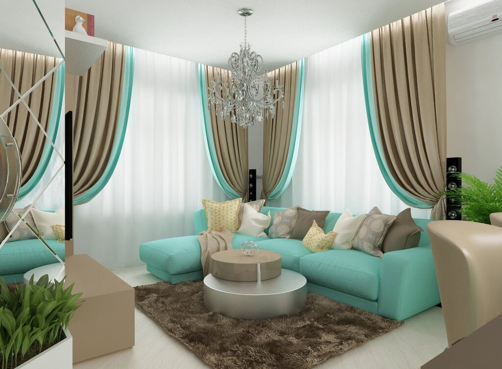 The hall in turquoise tones