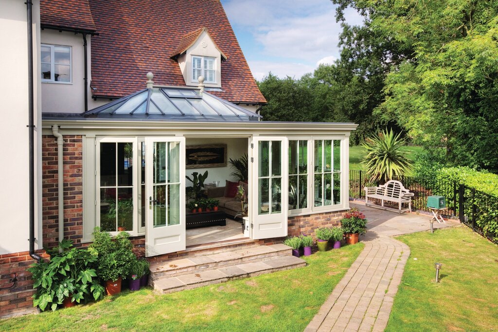 A glazed veranda at the dacha