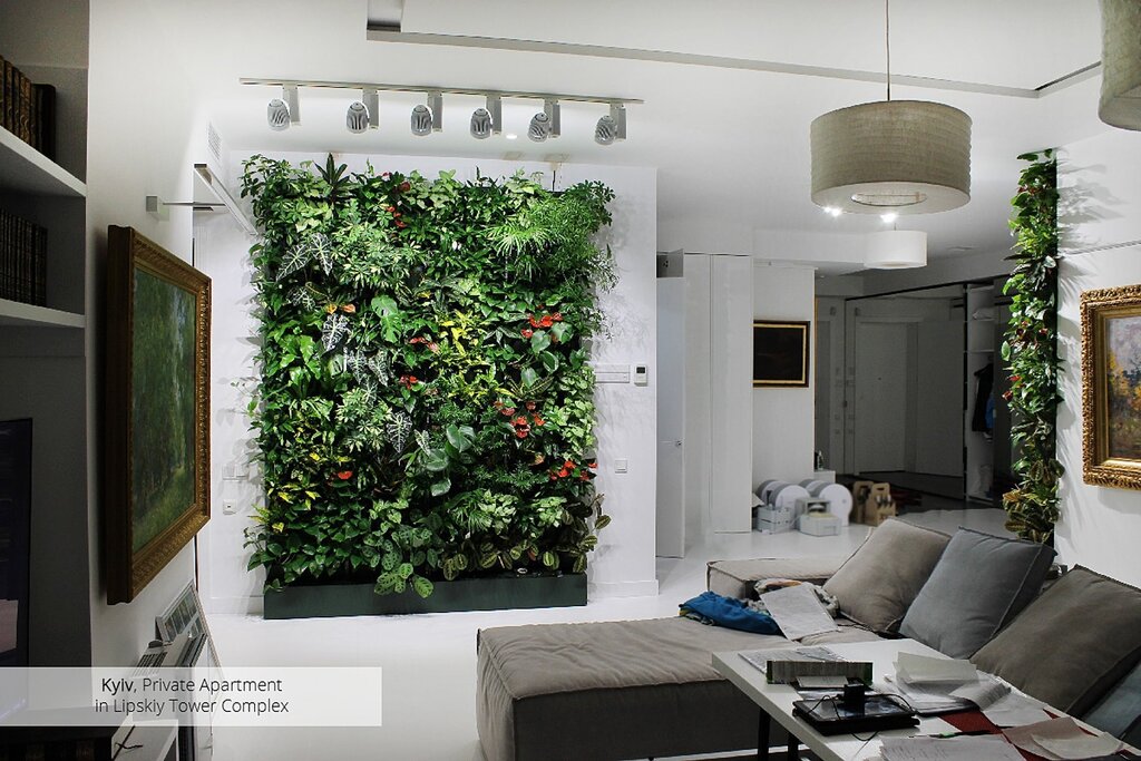 Greenery in the apartment interior