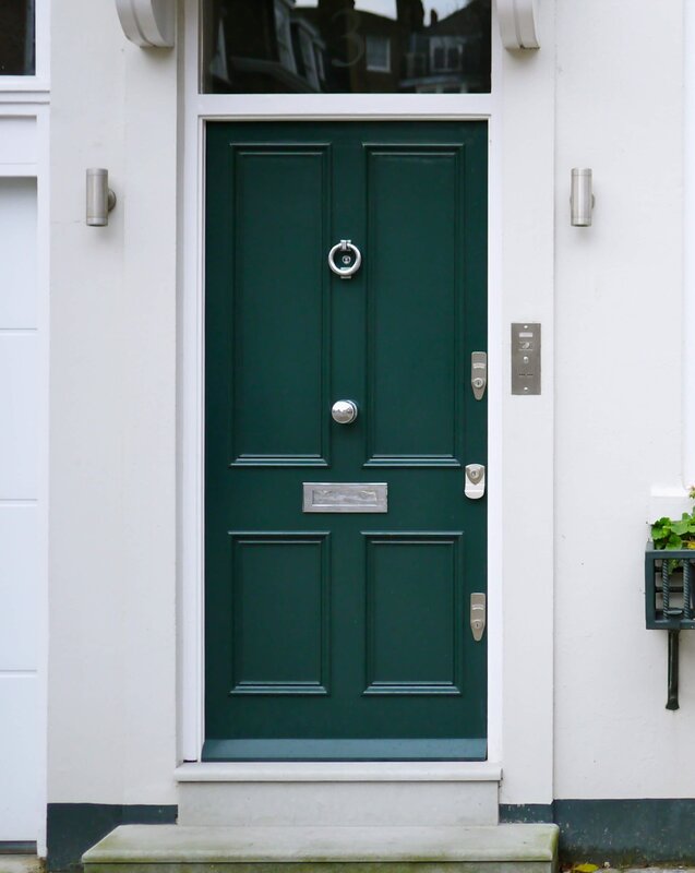 Green entrance door 19 фото