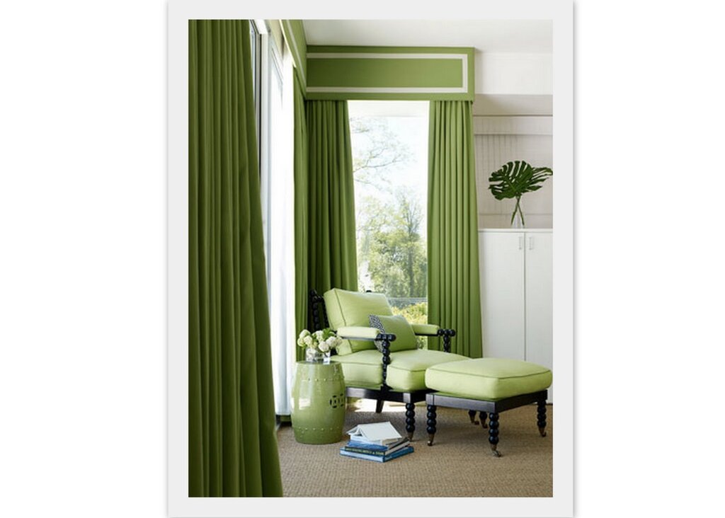 Green curtains