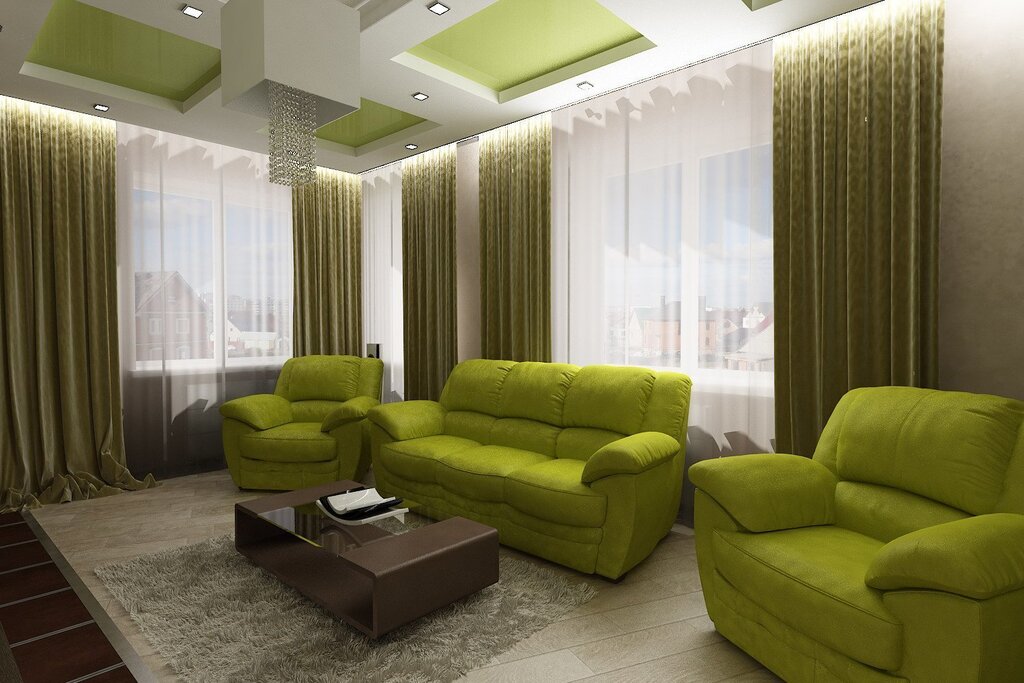 Green sofa