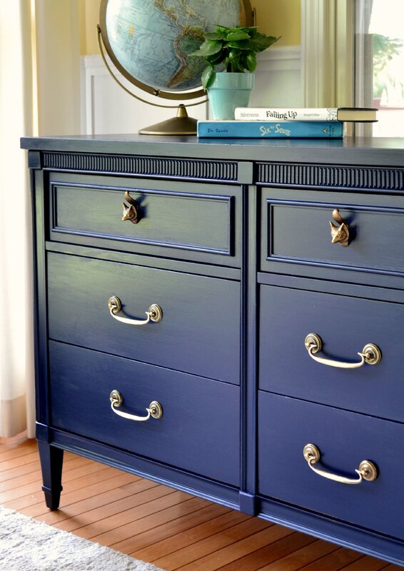 Green dresser in the interior