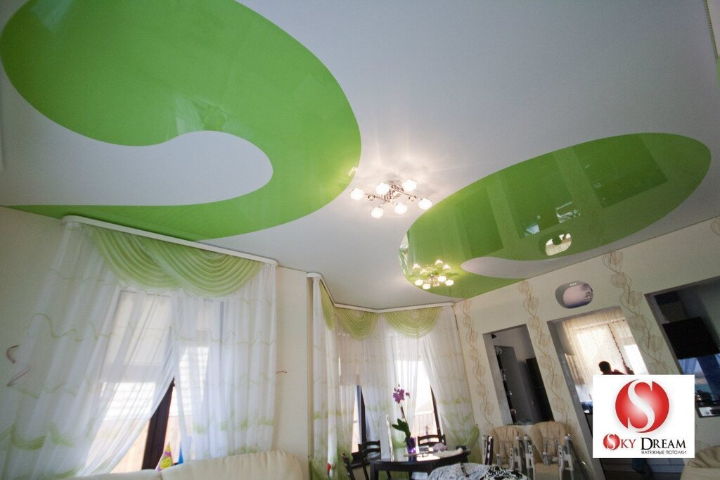 Green stretch ceiling