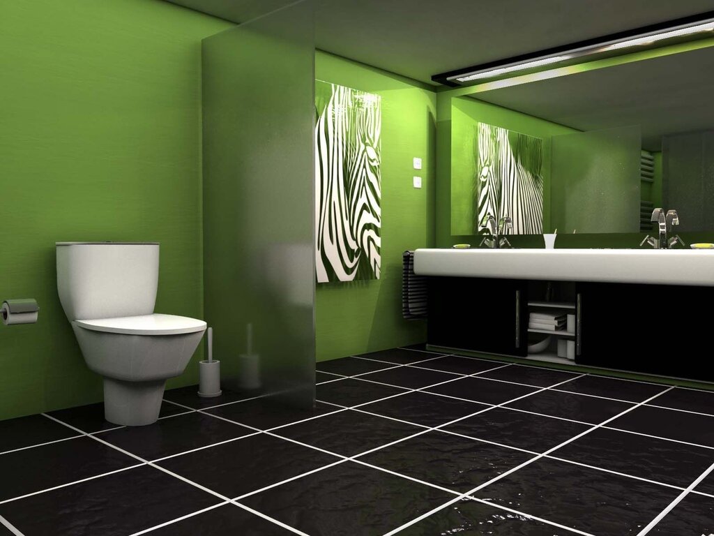 Green bathroom