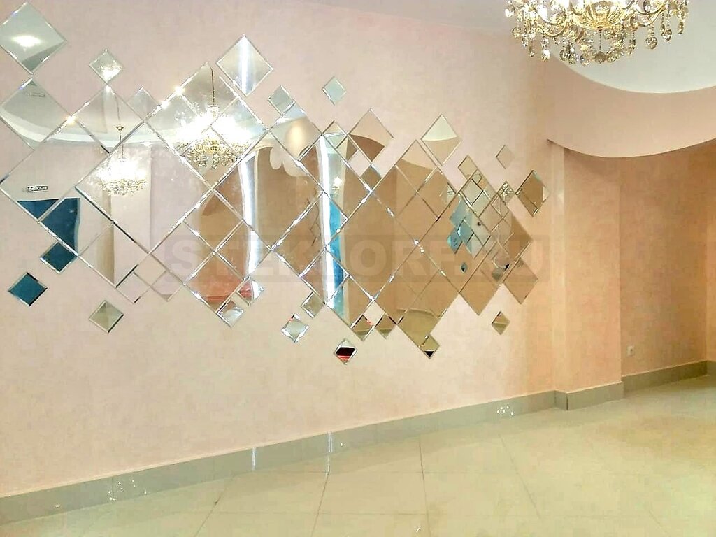 Square mirrors for decoration