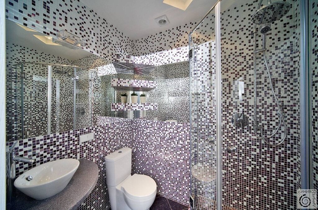 Mirror mosaic in interior design 30 фото