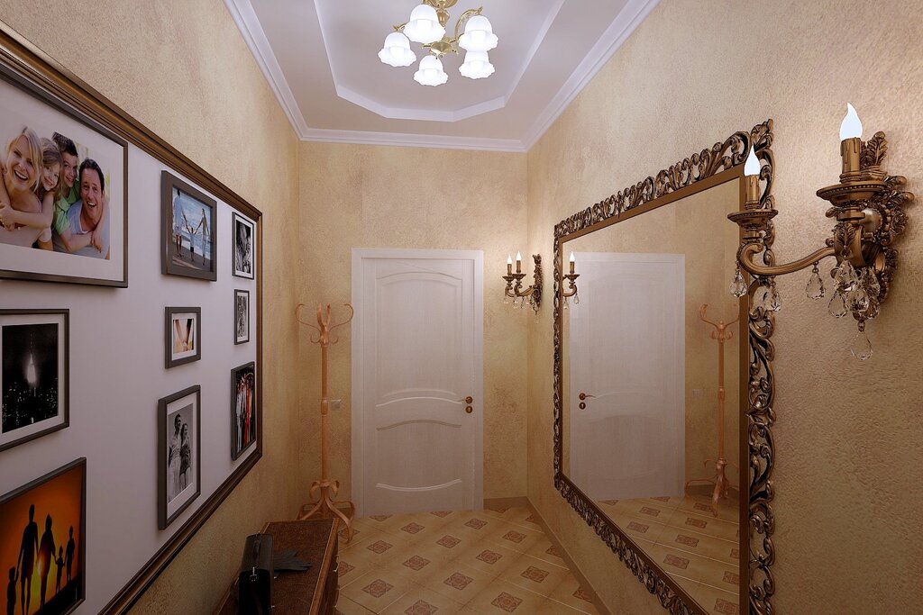 A mirrored wall in the corridor of a Khrushchyovka