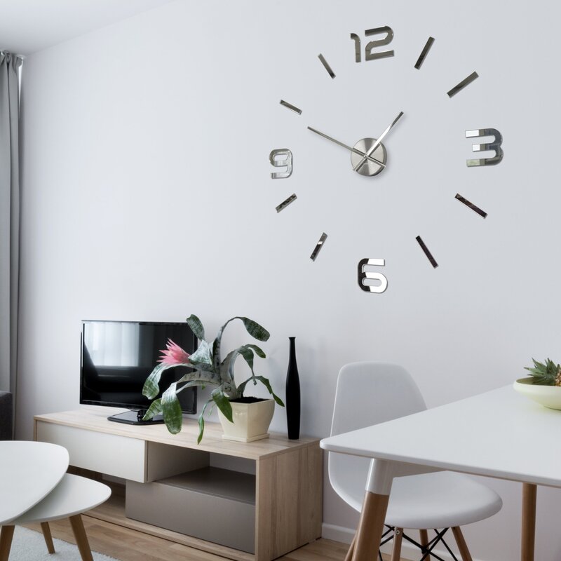 Mirror wall clock