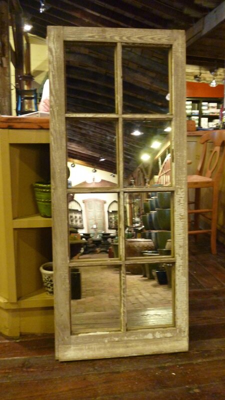 A mirror made from an old door